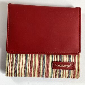 Longaberger Homestead Striped Wallet Multi Color